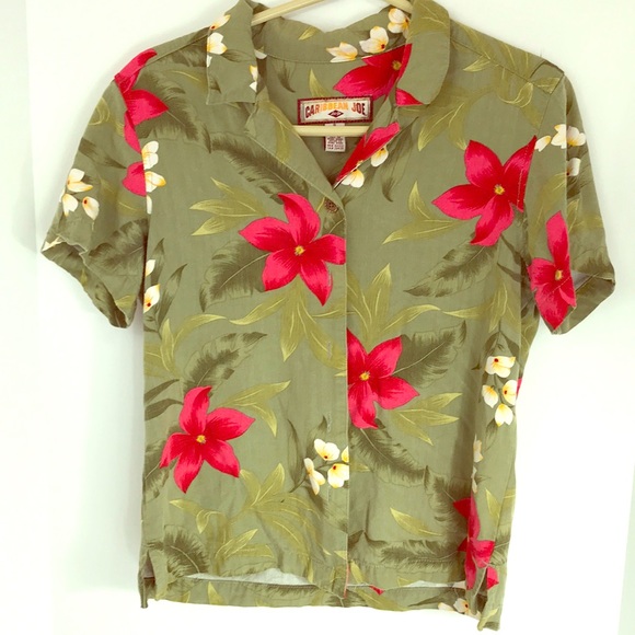 Caribbean Joe Tops - Caribbean Joe short sleeve shirt Sz S